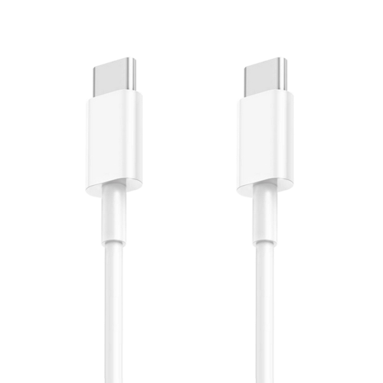 Original Apple USB-C na USB-C kabel (1m) - podatkovni in polnilni kabel - pleten bel