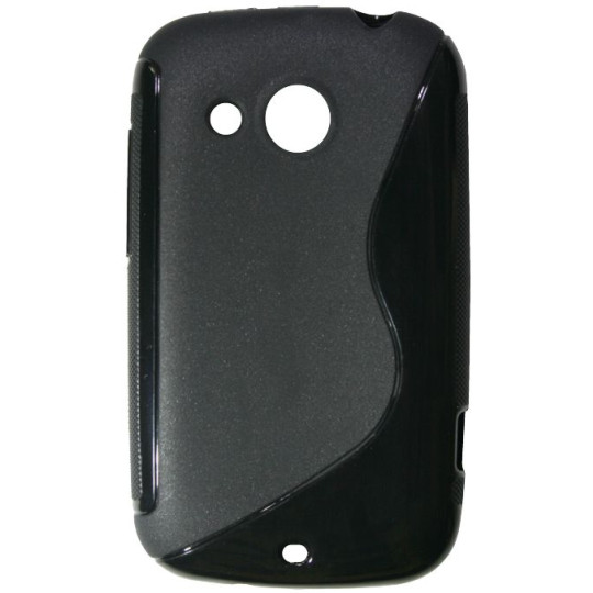 HTC Desire C - Gumiran ovitek (TPU) - črn SLine