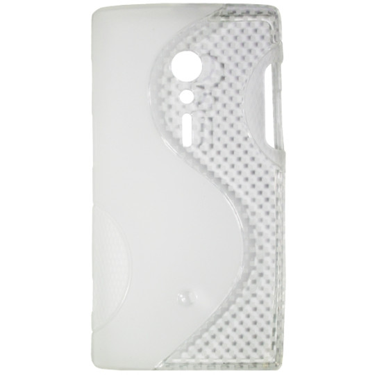 Sony Xperia ION - Gumiran ovitek (TPU) - belo-prosojen SLine