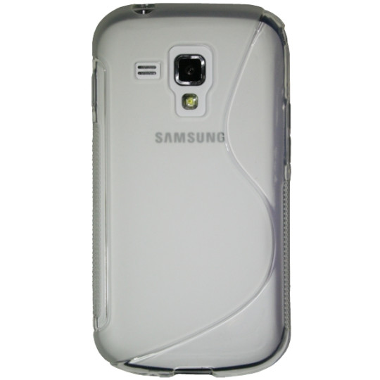 Samsung Galaxy Trend/S Duos - Gumiran ovitek (TPU) - belo-prosojen SLine