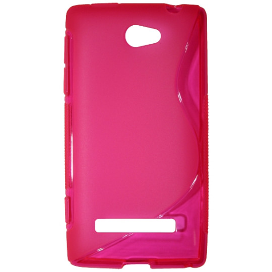 HTC Windows Phone 8S - Gumiran ovitek (TPU) - roza-prosojen SLine