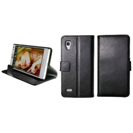 LG Optimus L9 - Preklopna torbica (WL) - črna