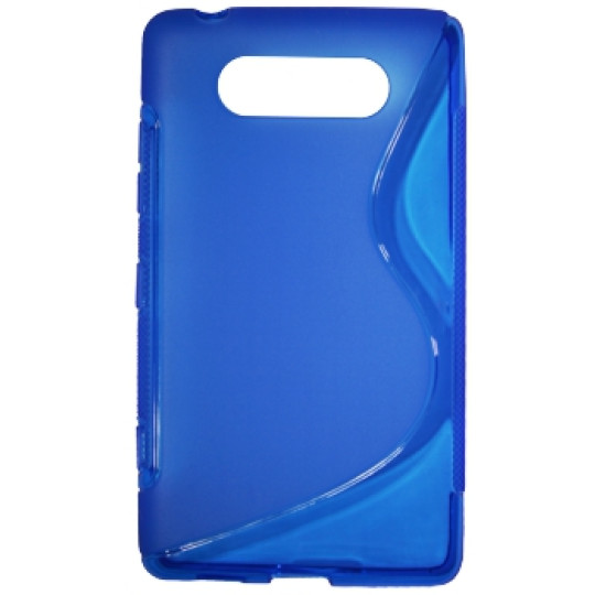 Nokia Lumia 820 - Gumiran ovitek (TPU) - modro-prosojen SLine