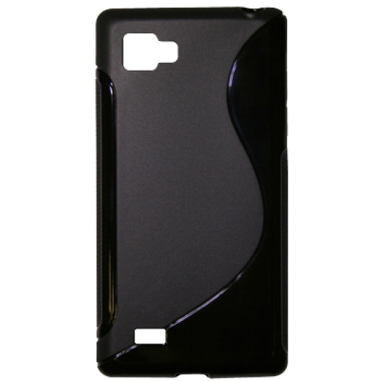 LG Optimus 4X HD - Gumiran ovitek (TPU) - črn SLine