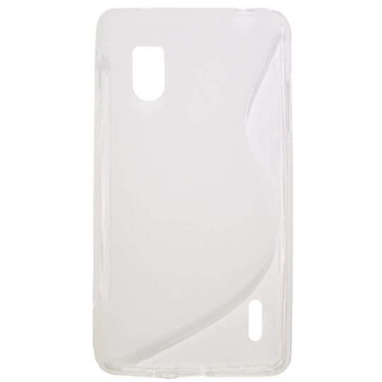 LG Optimus G - Gumiran ovitek (TPU) - belo-prosojen SLine