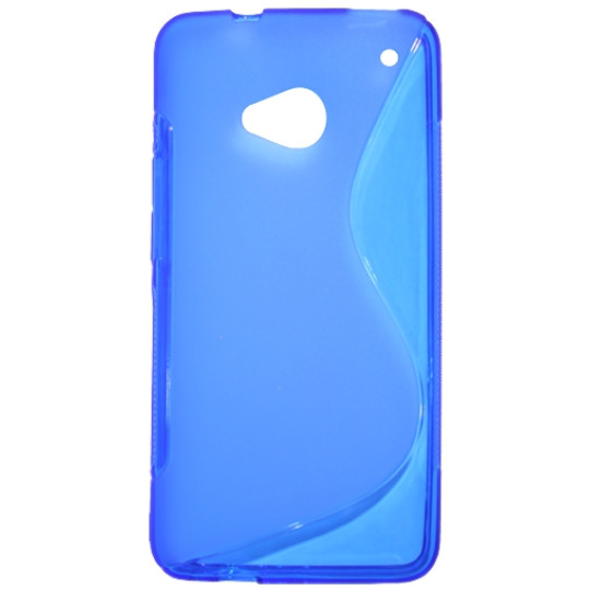 HTC One - Gumiran ovitek (TPU) - modro-prosojen SLine