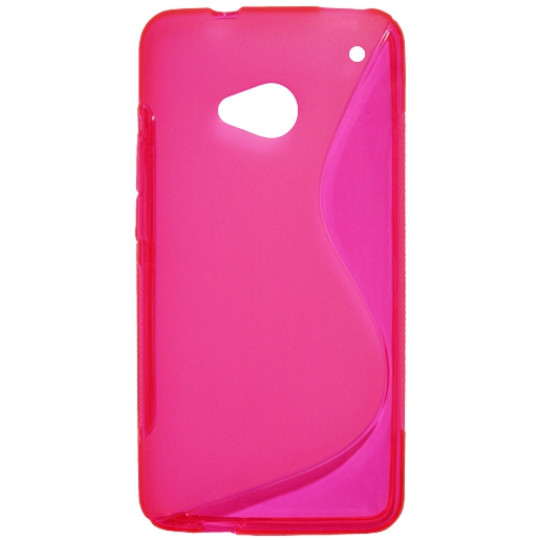 HTC One - Gumiran ovitek (TPU) - roza-prosojen Sline