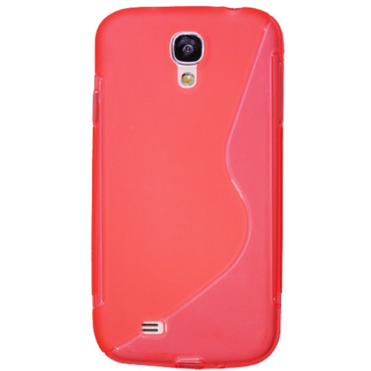 Samsung Galaxy S4 - Gumiran ovitek (TPU) - oranžno-prosojen SLine