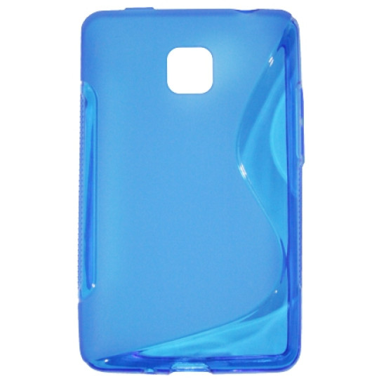 LG Optimus L3 II - Gumiran ovitek (TPU) - modro-prosojen SLine