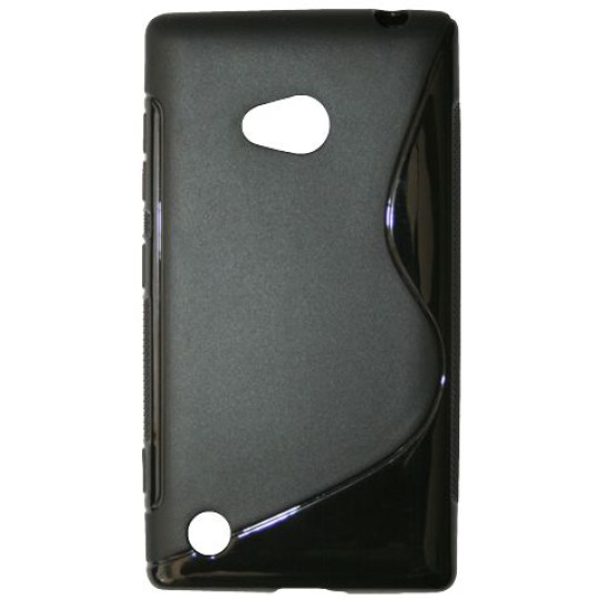 Nokia Lumia 720 - Gumiran ovitek (TPU) - črn SLine