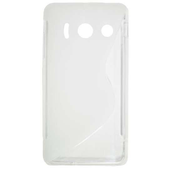 Huawei Ascend Y300 - Gumiran ovitek (TPU) - belo-prosojen SLine