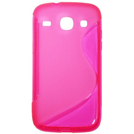 Samsung Galaxy Core - Gumiran ovitek (TPU) - roza-prosojen SLine