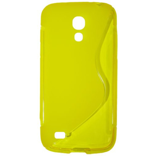 Samsung Galaxy S4 Mini - Gumiran ovitek (TPU) - rumeno-prosojen SLine