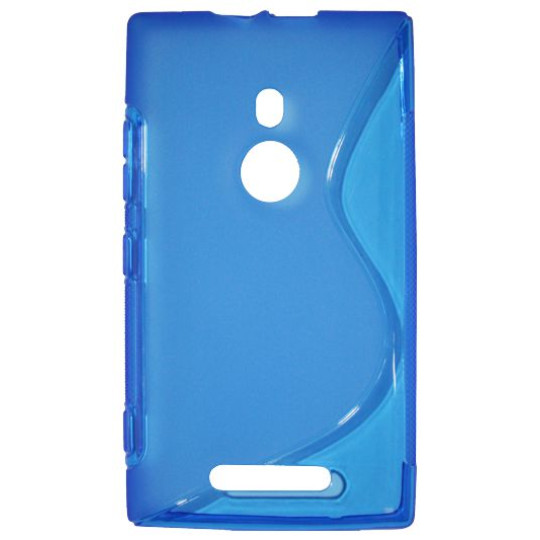 Nokia Lumia 925 - Gumiran ovitek (TPU) - modro-prosojen SLine