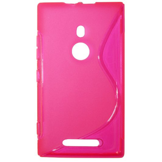 Nokia Lumia 925 - Gumiran ovitek (TPU) - roza-prosojen SLine