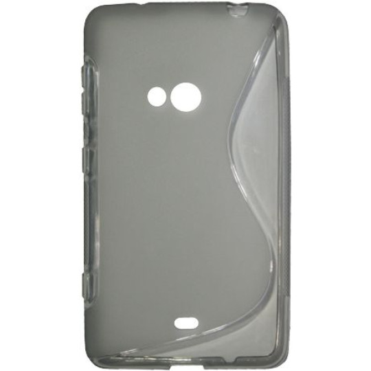 Nokia Lumia 625 - Gumiran ovitek (TPU) - sivo-prosojen SLine