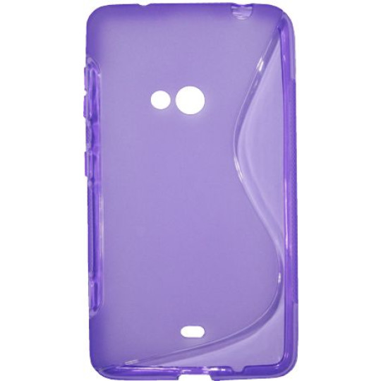 Nokia Lumia 625 - Gumiran ovitek (TPU) - vijolično-prosojen SLine