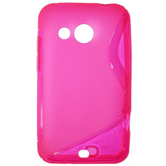 HTC Desire 200 - Gumiran ovitek (TPU) - roza-prosojen SLine