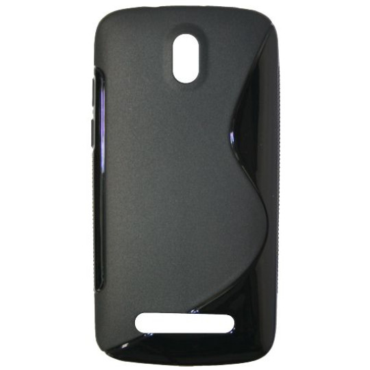 HTC Desire 500 - Gumiran ovitek (TPU) - črn SLine