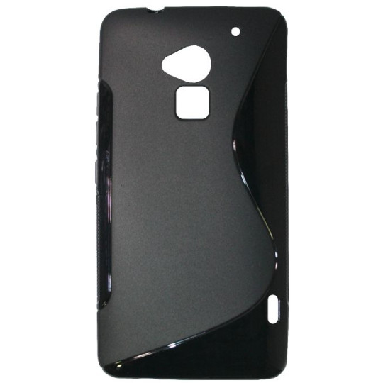 HTC One Max - Gumiran ovitek (TPU) - črn SLine
