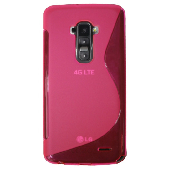 LG G Flex - Gumiran ovitek (TPU) - roza-prosojen SLine