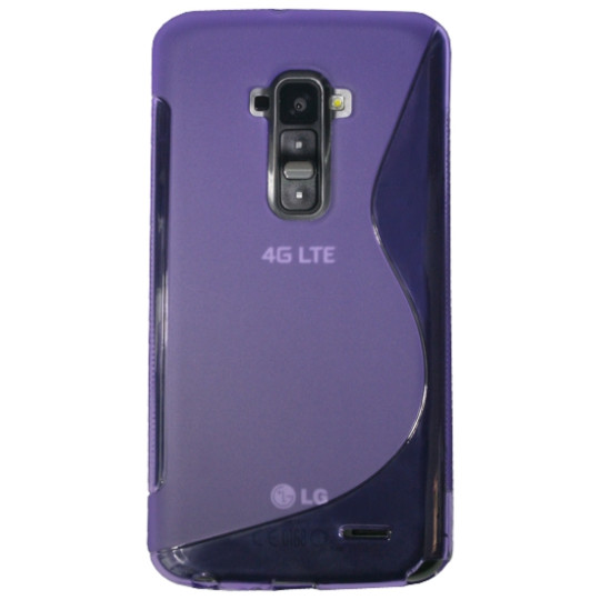 LG G Flex - Gumiran ovitek (TPU) - vijolično-prosojen SLine
