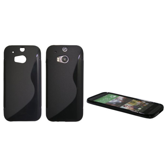 HTC One M8 - Gumiran ovitek (TPU) - črn SLine