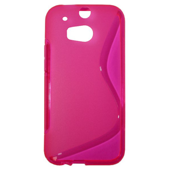HTC One M8 - Gumiran ovitek (TPU) - roza-prosojen SLine
