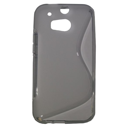 HTC One M8 - Gumiran ovitek (TPU) - sivp-prosojen SLine