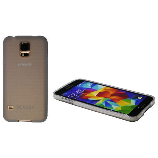 Samsung Galaxy S5/S5 Neo - Gumiran ovitek (TPU) - belo-prosojen mat