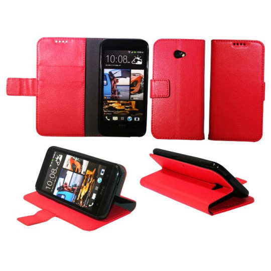 HTC Desire 601 Zara - Preklopna torbica (WLG) - rdeča