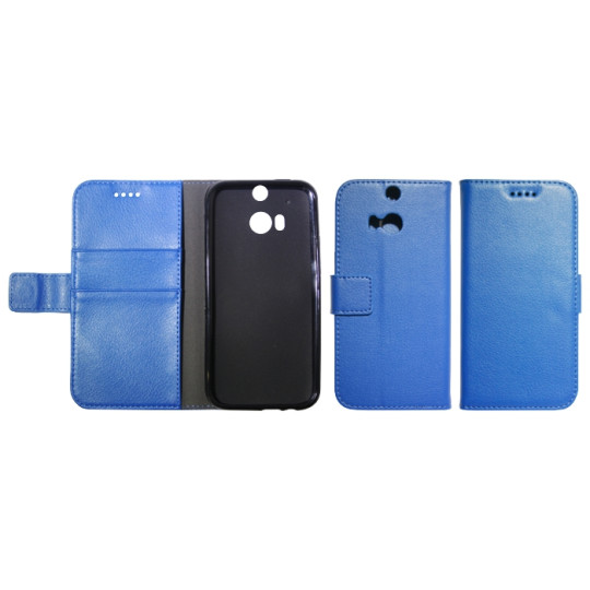 HTC One M8 - Preklopna torbica (WLG) - modra
