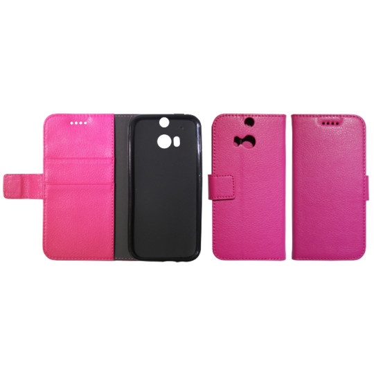 HTC One M8 - Preklopna torbica (WLG) - roza