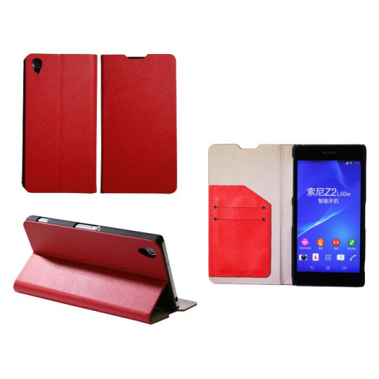 Sony Xperia Z2 - Preklopna torbica (HT) - rdeča