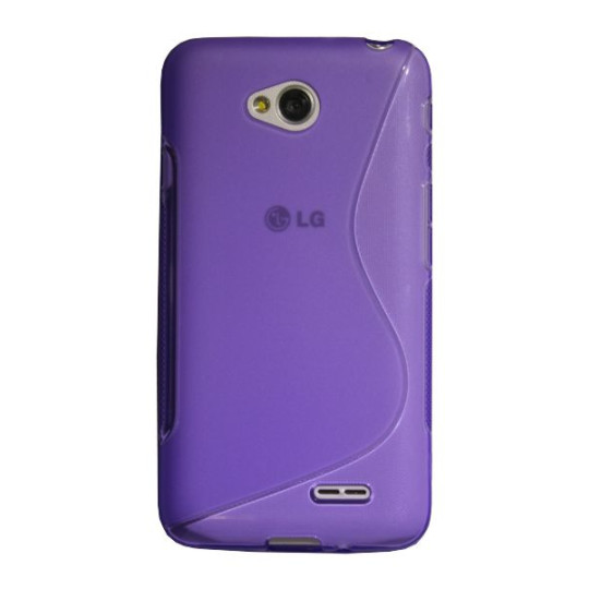 LG L70 - Gumiran ovitek (TPU) - vijolično-prosojen SLine