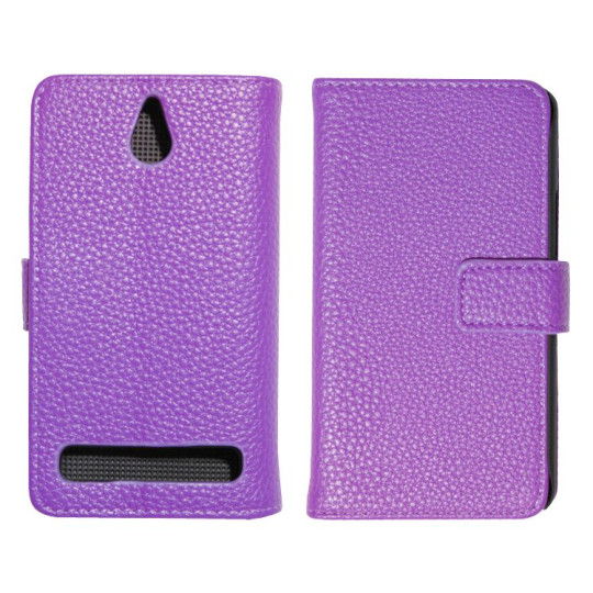 Sony Xperia E1 - Preklopna torbica (WL) - vijolična
