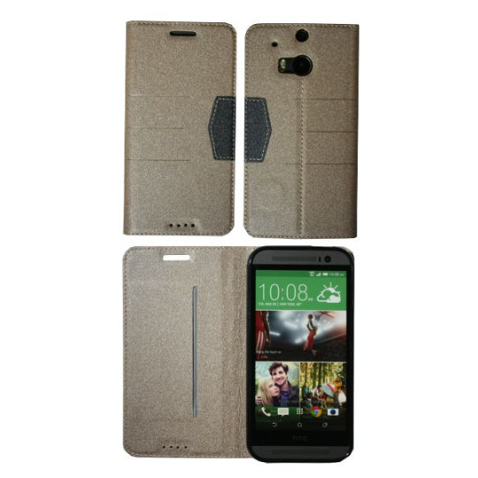 HTC One M8 - Preklopna torbica (47G) - bež