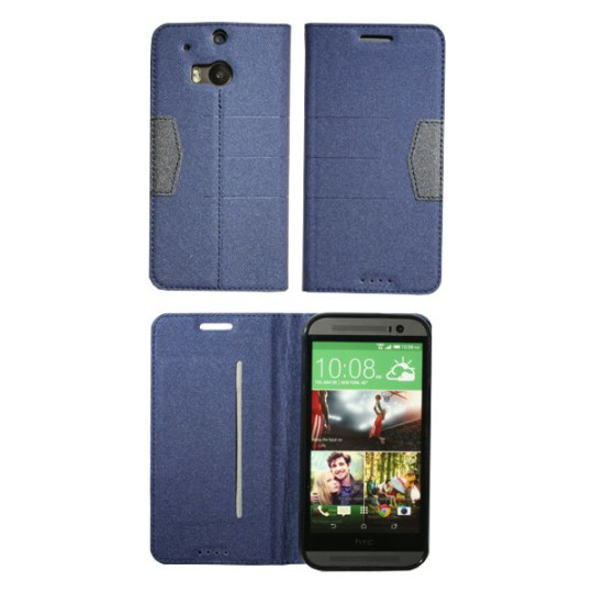HTC One M8 - Preklopna torbica (47G) - modra