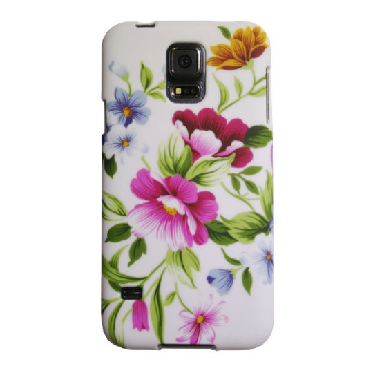 Samsung Galaxy S5/S5 Neo - Gumiran ovitek (TPUP) - Pink garden