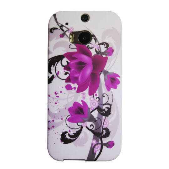 HTC One M8 - Gumiran ovitek (TPUP) - Water lily