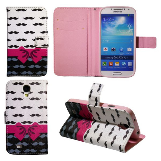 Samsung Galaxy S4 - Preklopna torbica (WLGP) - Mustache