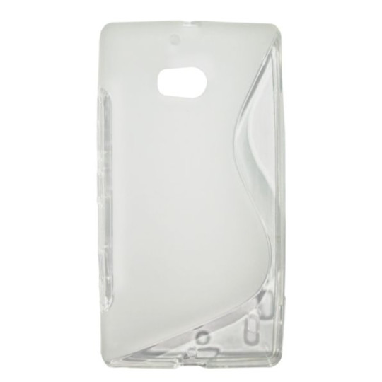 Nokia Lumia 930 - Gumiran ovitek (TPU) - belo-prosojen SLine