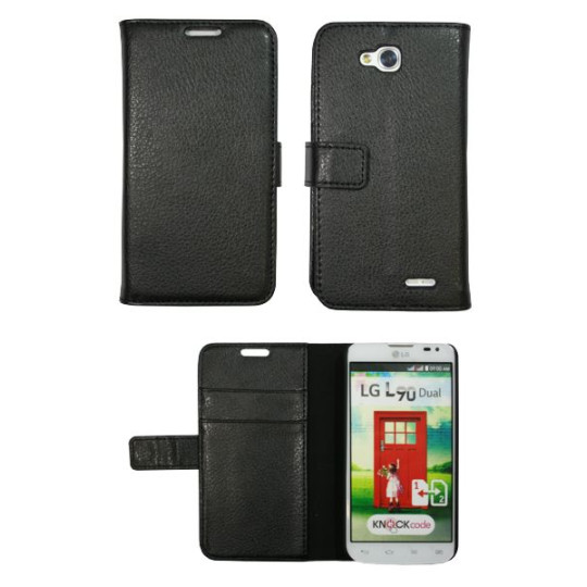 LG L90 - Preklopna torbica (WL) - črna