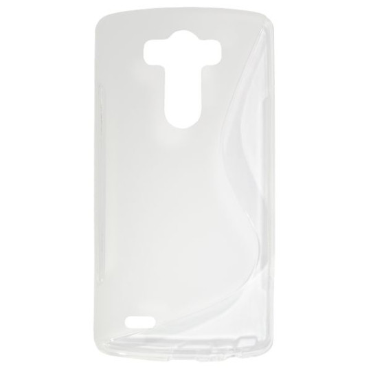 LG G3 - Gumiran ovitek (TPU) - belo-prosojen SLine