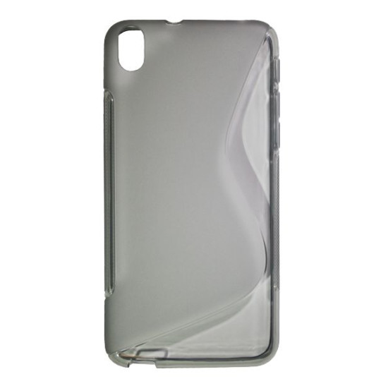 HTC Desire 816 - Gumiran ovitek (TPU) - sivo-prosojen SLine