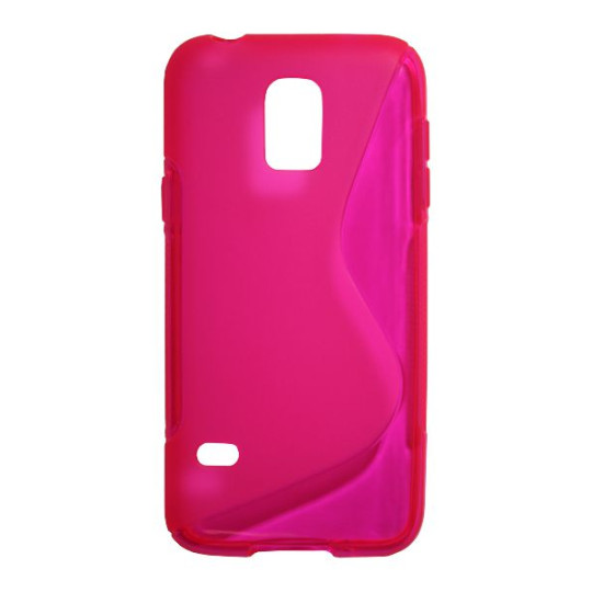 Samsung Galaxy S5 Mini - Gumiran ovitek (TPU) - roza-prosojen SLine