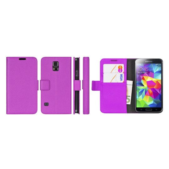 Samsung Galaxy S5 Mini - Preklopna torbica (WL) - vijolična
