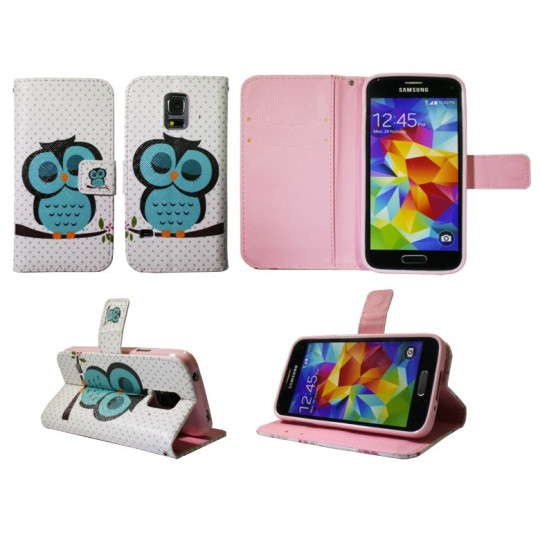 Samsung Galaxy S5 Mini - Preklopna torbica (WLGP) - Blue owl