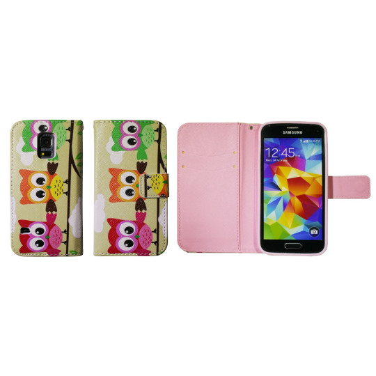 Samsung Galaxy S5 Mini - Preklopna torbica (WLGP) - Owls