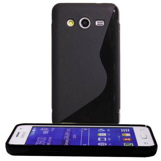Samsung Galaxy Core 2 - Gumiran ovitek (TPU) - črn SLine